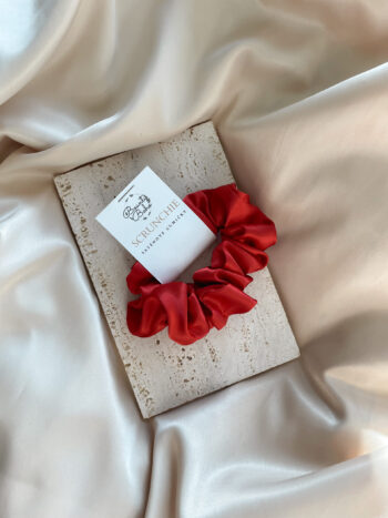 Scrunchie cherry red