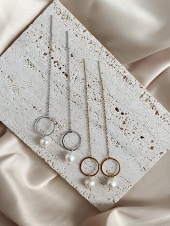 Náušničky Circle pearl