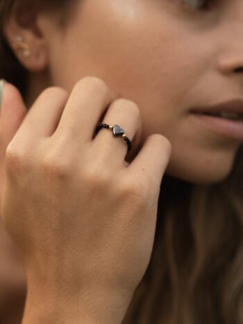 Prstienok Onyx Heart